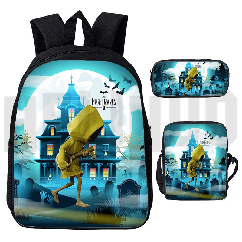 

3D Little Nightmares 2 Backpack Women HipHop Travel Rucksack Mochila Teenager Bookbag Girls SchoolBags Laptop Penbox Shoulderbag