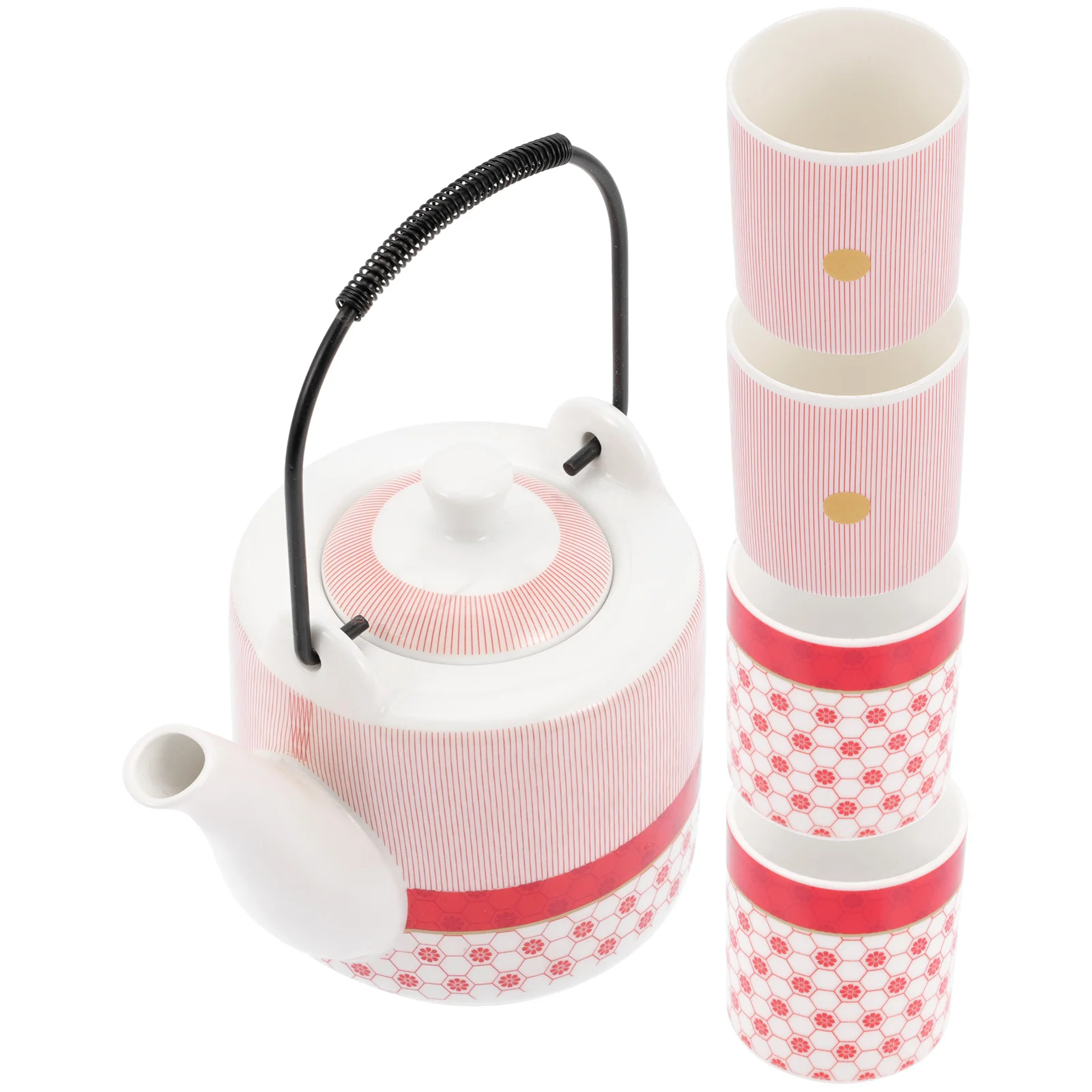 

1 Set Teapot Chinese Tea Pot Bedside Tea Set Camping Outdoor Kettle Ceramic Tea Kettle Tea Ceremony Supplies Japanese Tea Set