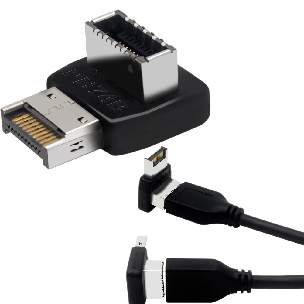 

Передний USB-адаптер типа C с внутренним разъемом USB 3.1 Type-E 90 градусов конвертер для компьютера разъем материнской платы