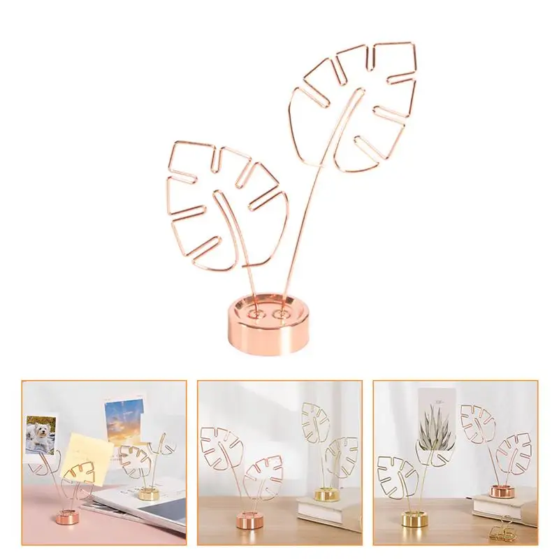 

1 шт. Настольный зажим для фото простой держатель для заметок с основанием настольное украшение подставка для записей зажим