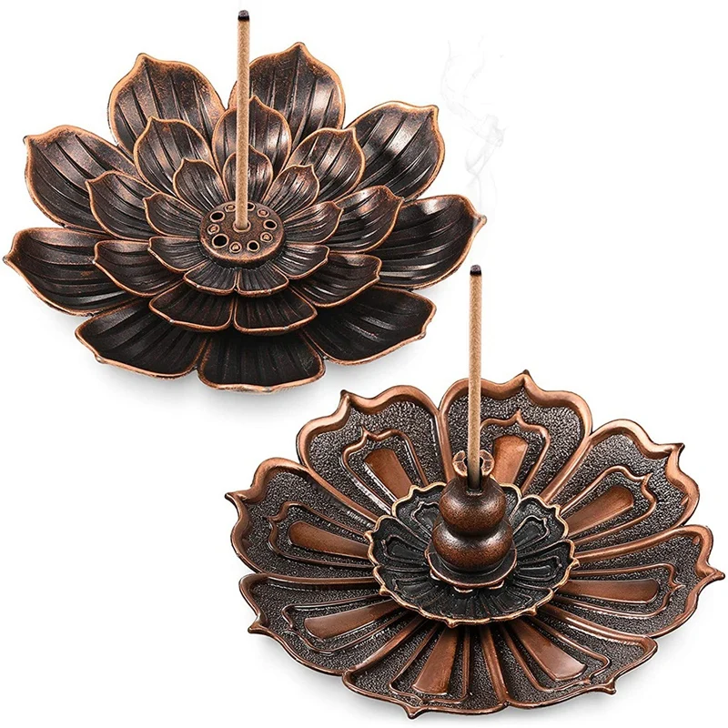

Lotus Incense Burners Incense Stick Holders Lotus Censer For Home Fragrance Decoration Aromatherapy Ornament, 2 Styles
