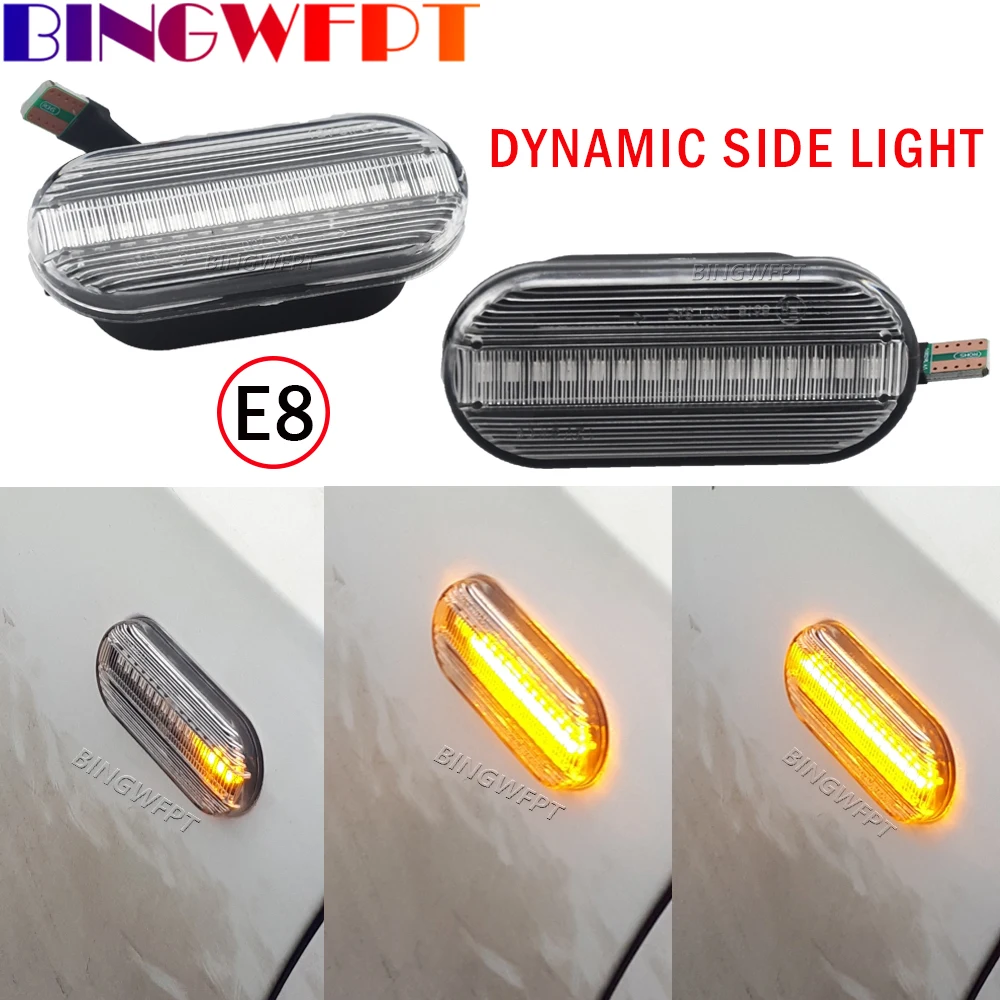 

Высококачественный Динамический светодиодный поворотный сигнал, боковой габаритный фонарь для Volkswagen VW Golf3 4 Bora Lupo Passat Polo