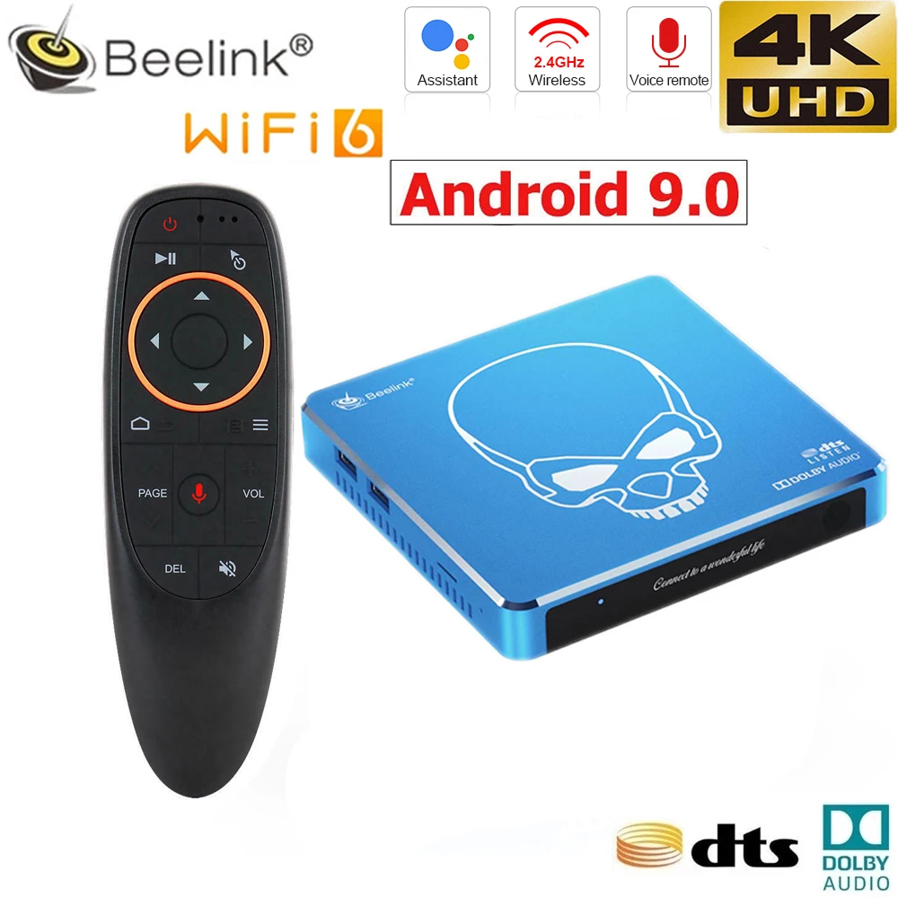 ТВ-приставка Beelink GT King Pro на Android 9 0 4 + 64 ГБ ядра 4K HD | Электроника
