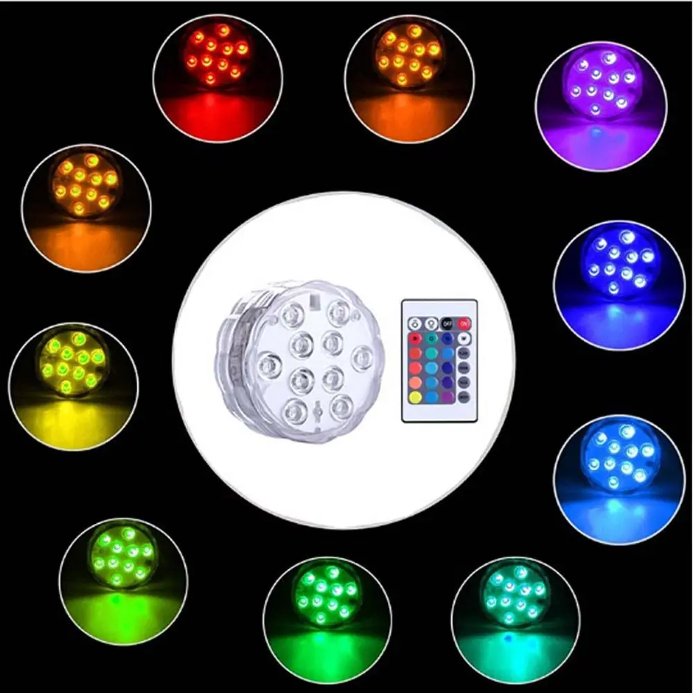 

Вечерние Fishbowl украшение для пруда, RGB водонепроницаемый бассейн, подводное освещение, подводный фонтан с питанием от аккумулятора