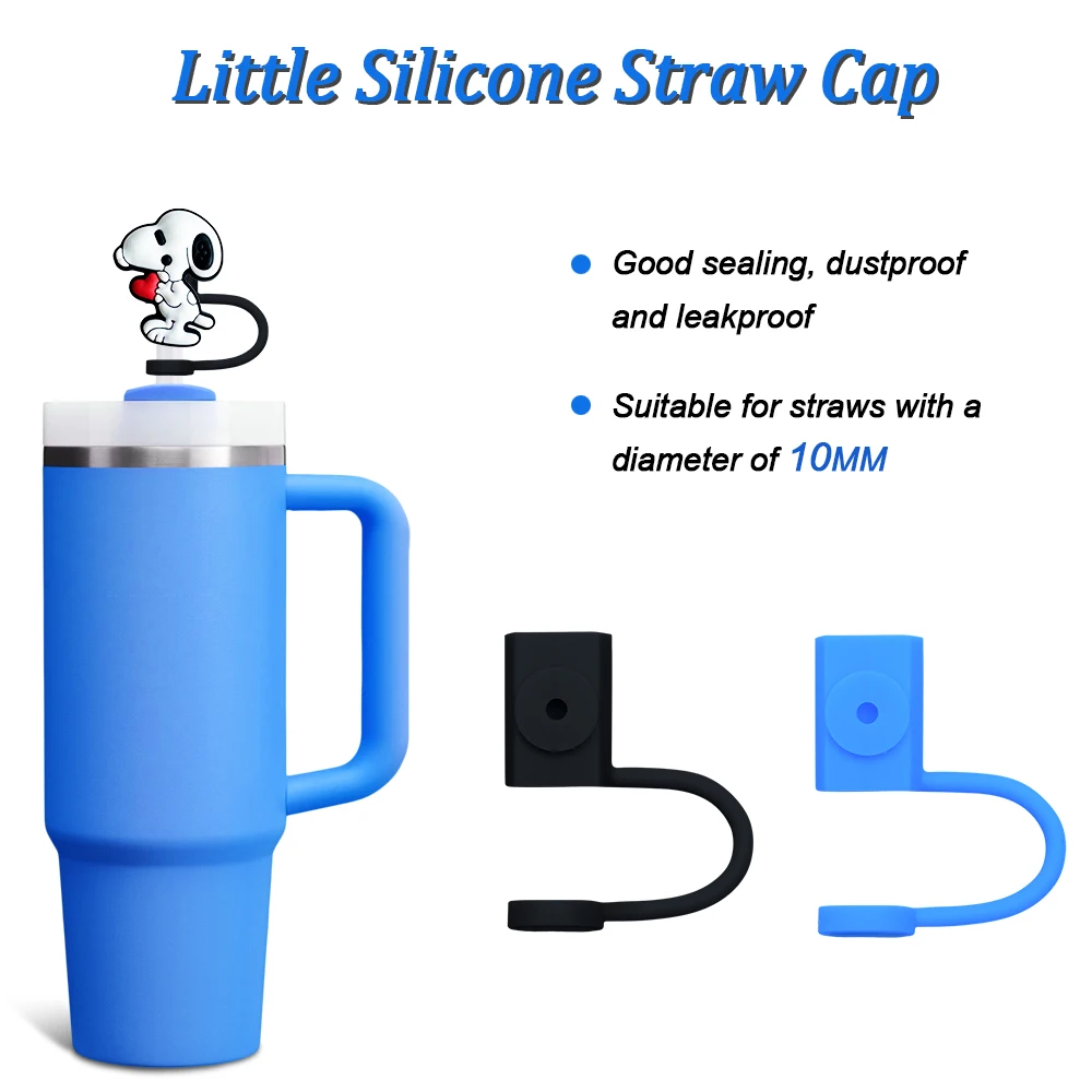 Соломенная крышка Snoopy 10 мм мультяшная заглушка для напитков многоразовая