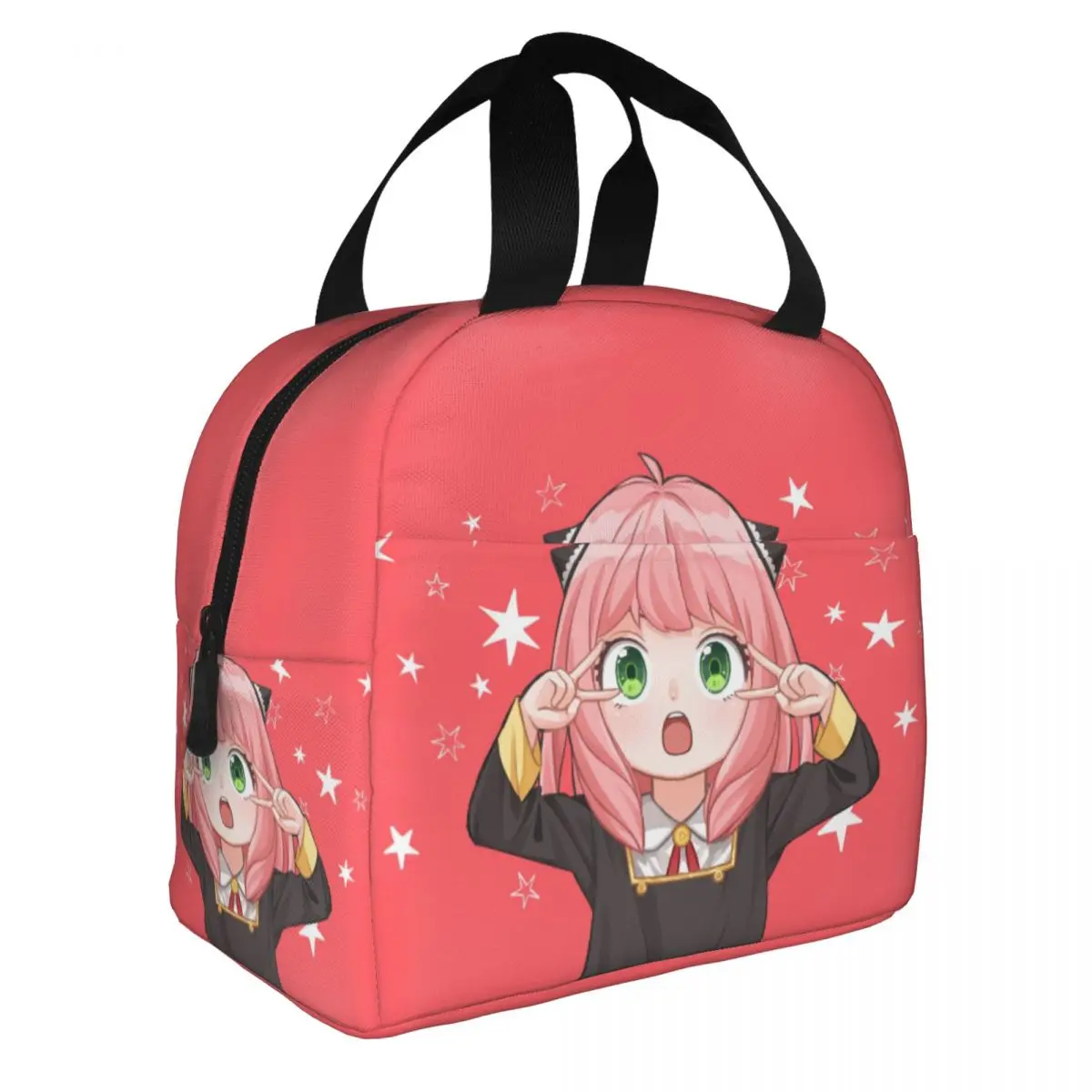 

Anime Forger Anya Insulated Lunch Bags Portable Spy x Family Reusable Cooler Bag Lunch Box Tote Work Picnic Food Storage Bags
