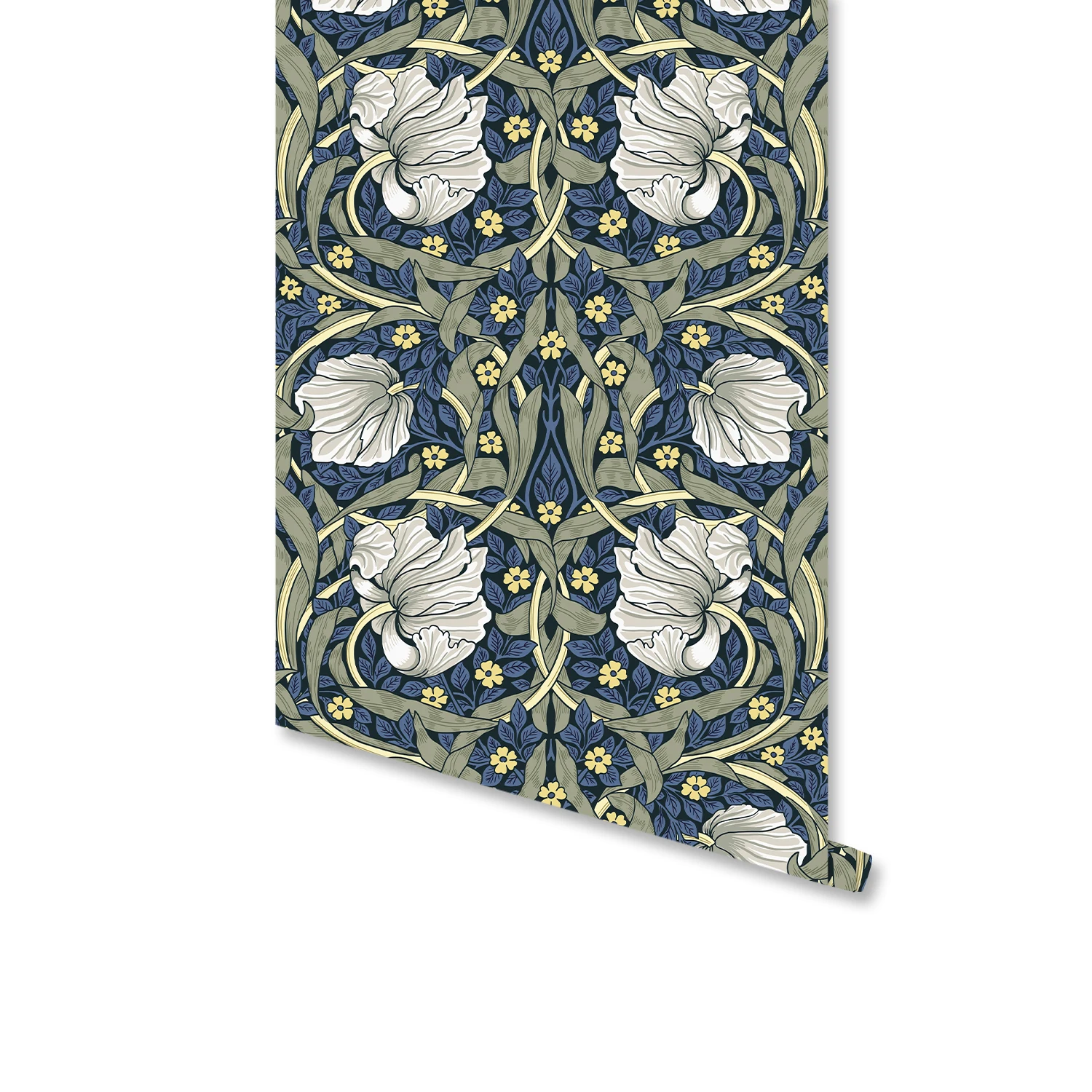 

Виниловые обои BenLan, цветочный принт, зеленый, желтый, белый, 0.9 м²