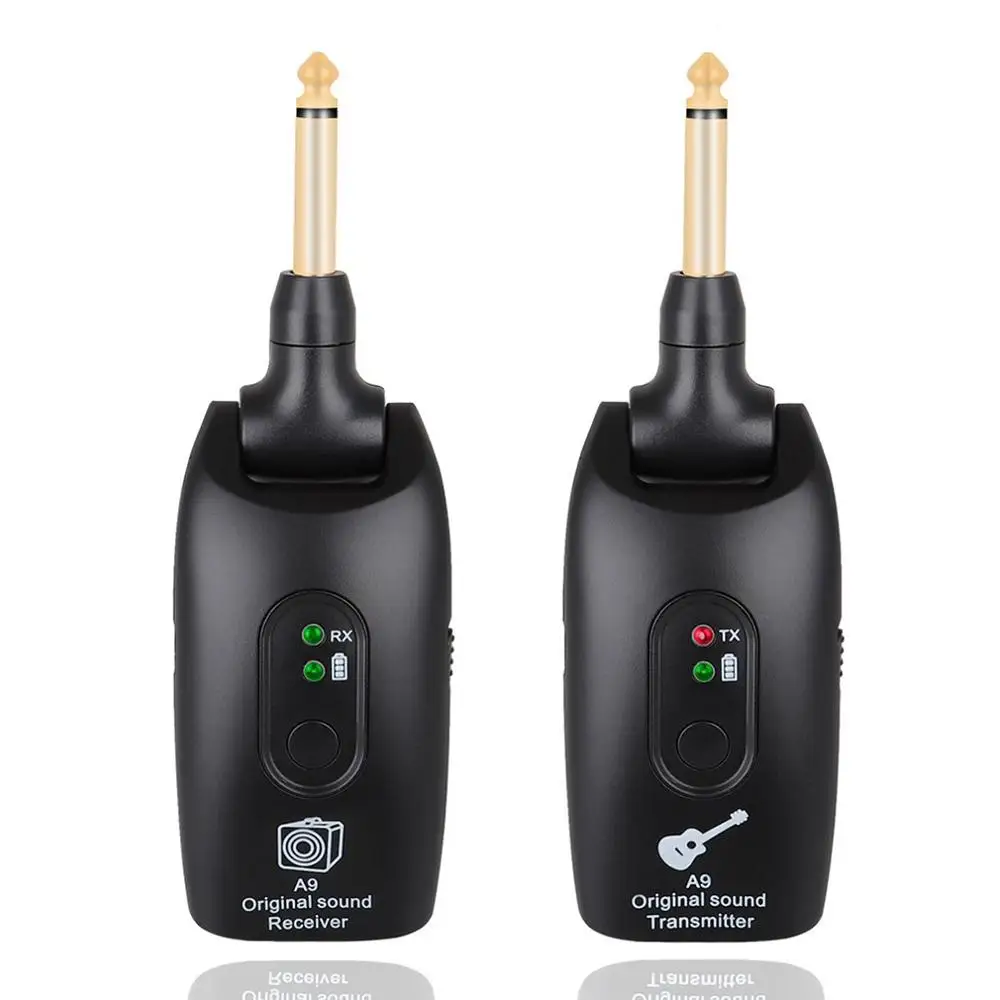 

2.4Ghz Wireless Guitar System Transmitter A9 Receiver Built-In Rechargeable Musical Instrument Accessories