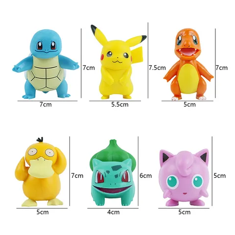 TAKARA TOMY Pokemon Фигурки Charmander Psyduck Squirtle Jigglypuff Bulbasaur Kawaii