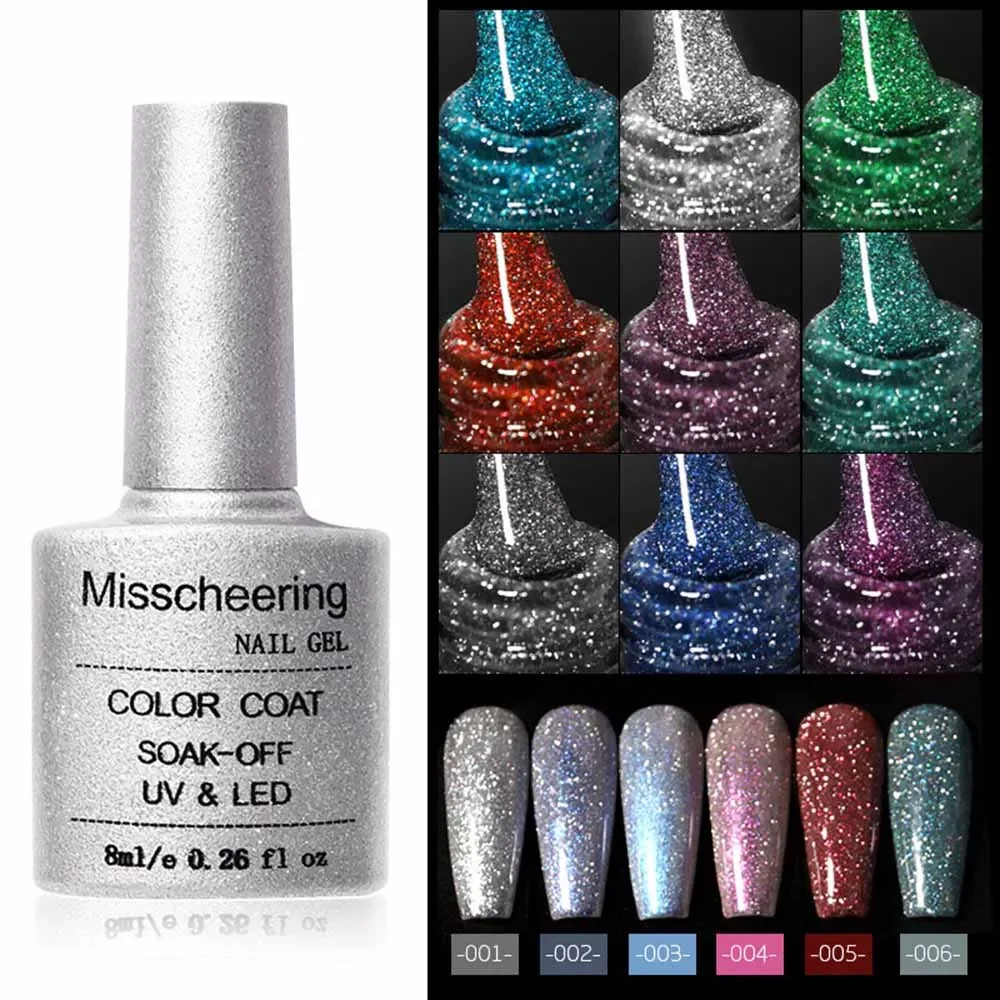 

8ml Fashion Nail Painting Glitter Gel Hybrid Semi Permanent Diamond Dazzling Nail Varnish Manicure Nail Art Accessories Tool