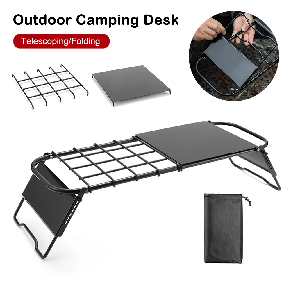 

Outdoor Multifunction Foldable Portable BBQ Camping Desk Adjustable Travel Mountain Hiking Climbing Picnic Folding Tables