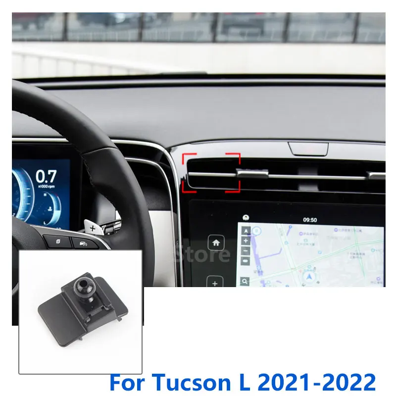 

17mm Special Mounts For Hyundai Tucson NX4 Car Phone Holder Fixed Bracket GPS Supporting Air Outlet Base Accessories 2015-2022