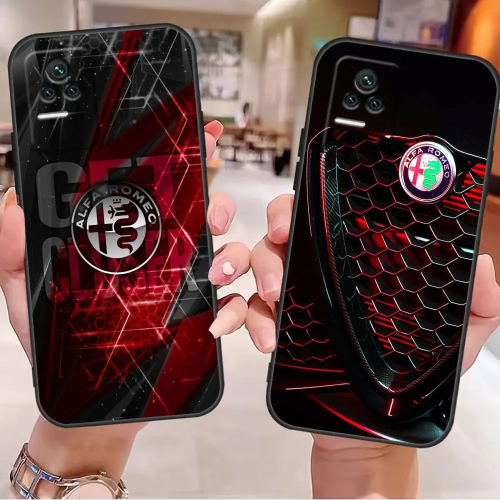 Люксовый чехол A-Alfa Romeo для Redmi K60 K50 K40 Gaming K30 K20 12C 10 10C 9T 9C 9A 9 8A 8 7A 7 Pro Plus