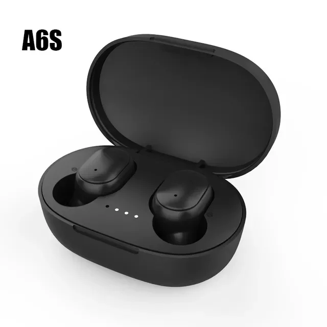 

A6S Smart Digital Display Bluetooth Headset Wireless Mini HIFI Headset Stereo in-Ear Sports Earphone with Mic & Charging Box