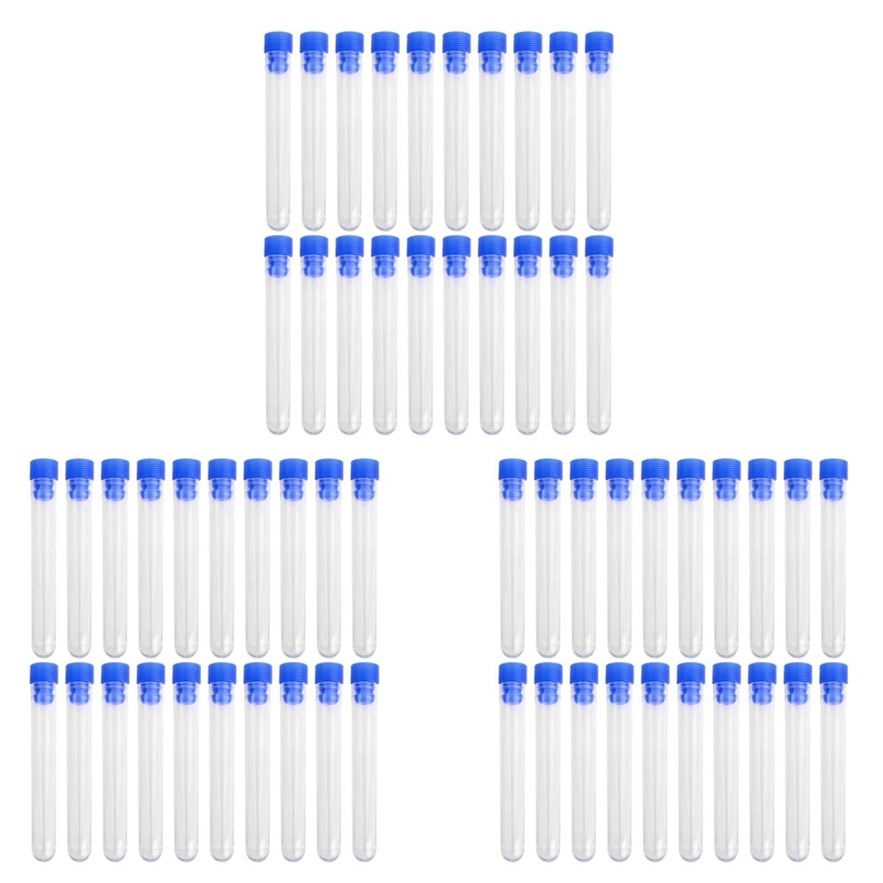 

60 Pcs. Not Graduated Plastic Test Tube Lab Test Tool With