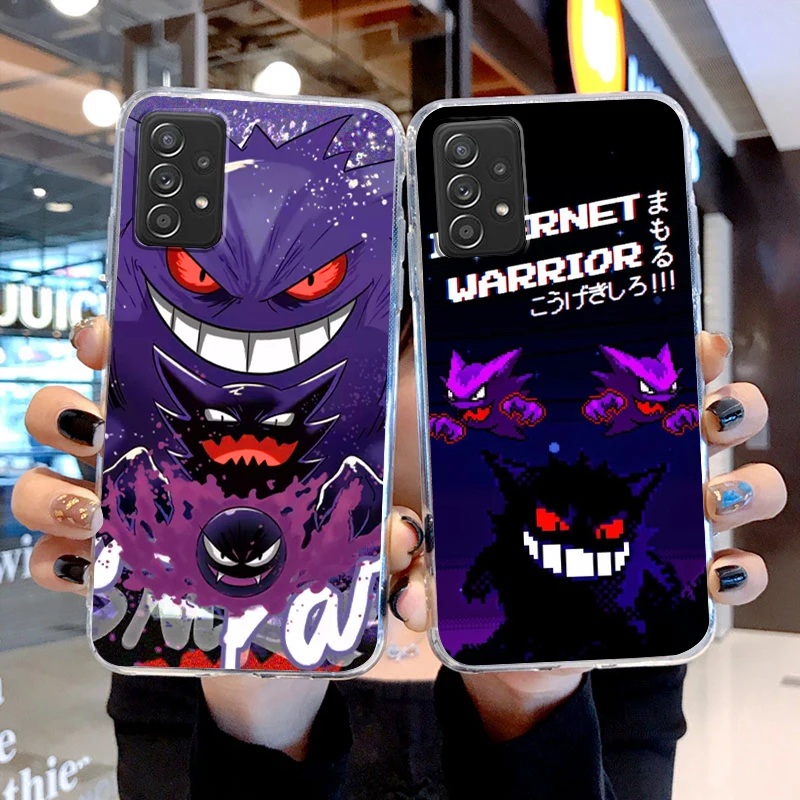 

P-ikachu Super gengar mega For Samsung A73 A72 A71 A53 A52 A51 A42 A32 A23 A22 A21S A13 A12 A03 Transparent Phone Case