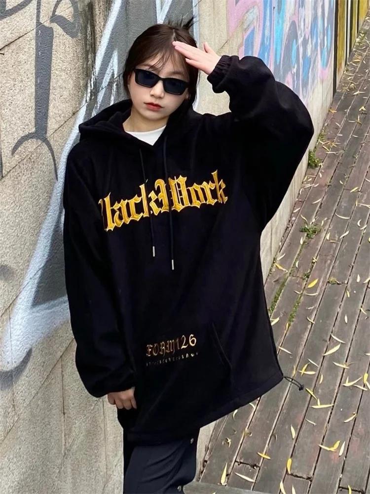 

High Street Hoodie Sweatshirts Oversized Black Baggy Women Clothes Hooded Pullovers Mens Hoodies Casual Fashion Hoody Spring New