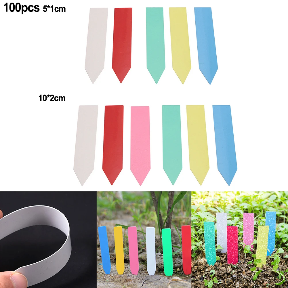 

100Pcs Plant Plastic Labels Garden Supplies Nursery Seedling Tray Markers Diy Garden Decorating Tools Flower Pots Landing Tags