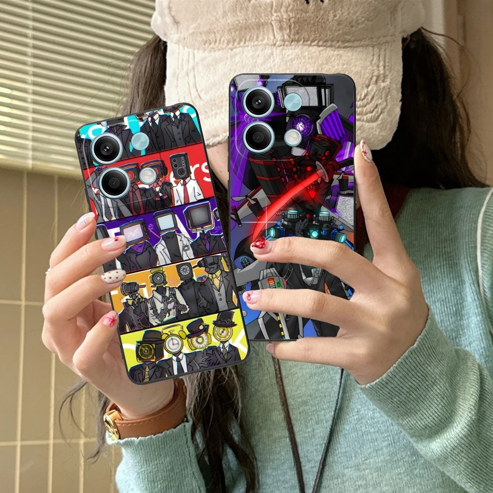 Skibidi крутой Чехол для мобильного телефона в виде туалета Xiaomi Redmi Note 13 12 11 10 9 8 7 6 S A Pro