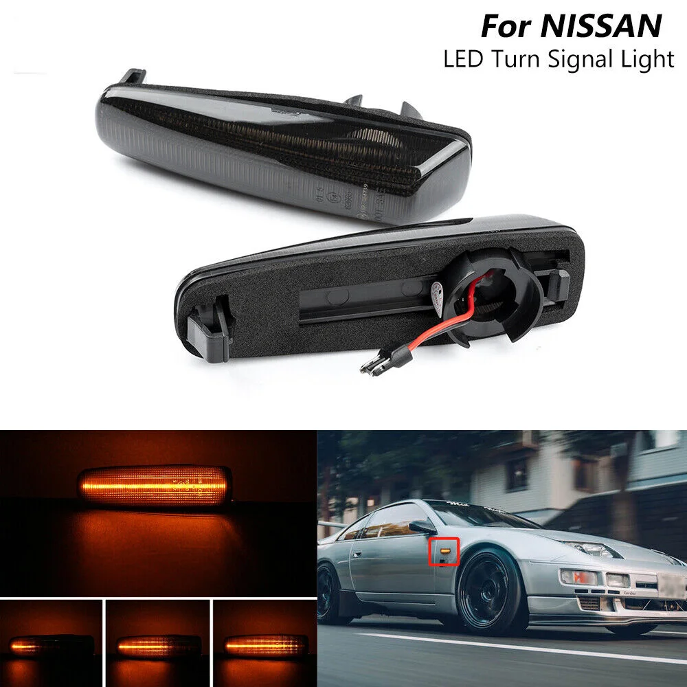 

Для 90-00 для Nissan Nismo 300ZX Z32, динамический дым, боковой маркер, сигнал поворота