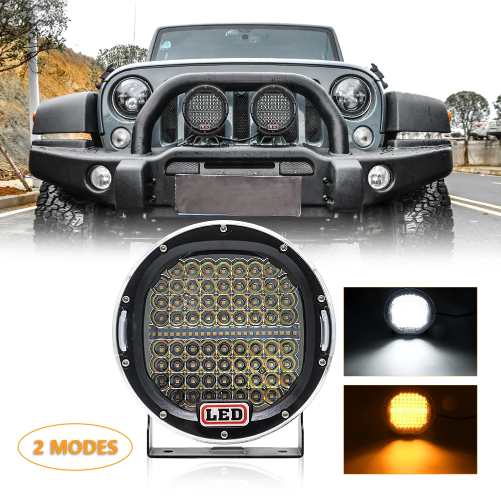 

7-дюймовая 300 Вт круглая фотолампа для внедорожника, грузовика для Jeep Universal 3000K/6000K, автомобильная фара, рабочий свет