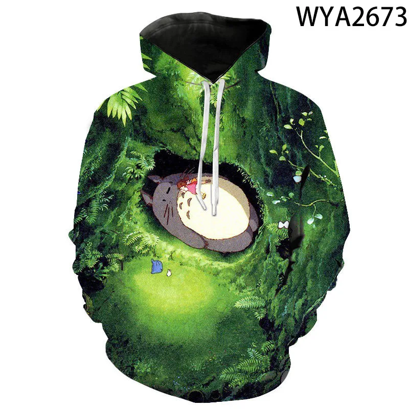 

Fashion Cartoon Anime Totoro 3D Print Hoodies Men Women Casual Sweatshirt Streetwear Kawaii Boy Girl Pullover Clothes Coats