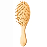 bamboo paddle hair brush detangling hairbrush reduce frizz massage scalp for straight curly wavy dry wet thick drop shipping