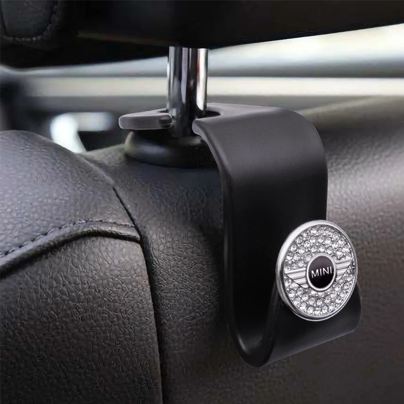 

3D Metal Car Emblem Styling Rear Seat Item Storage Hook Shelf For Mini Cooper ONE JCW R50 R60 R61 F56 F57 F60 CLUBMAN COUNTRYMAN