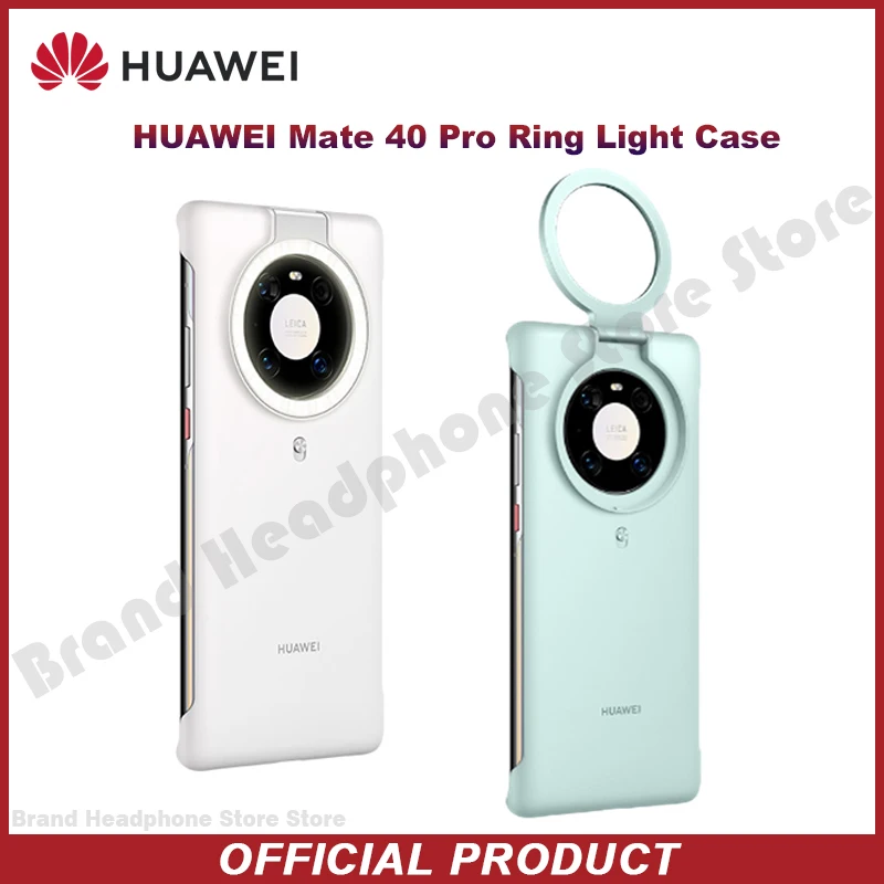 

Official New Original HUAWEI Mate 40/40 Pro Ring Light Case additonal lighting Flash Camera Phone Case Cover Mini Flashlight