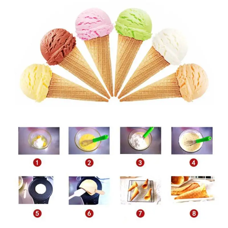 

Wooden Ice Cream Cone Mold Kitchen Baking Decorating Tools Ice Cream Tools DIY Egg Roll Omelet Waffle Roller Pastry Roll