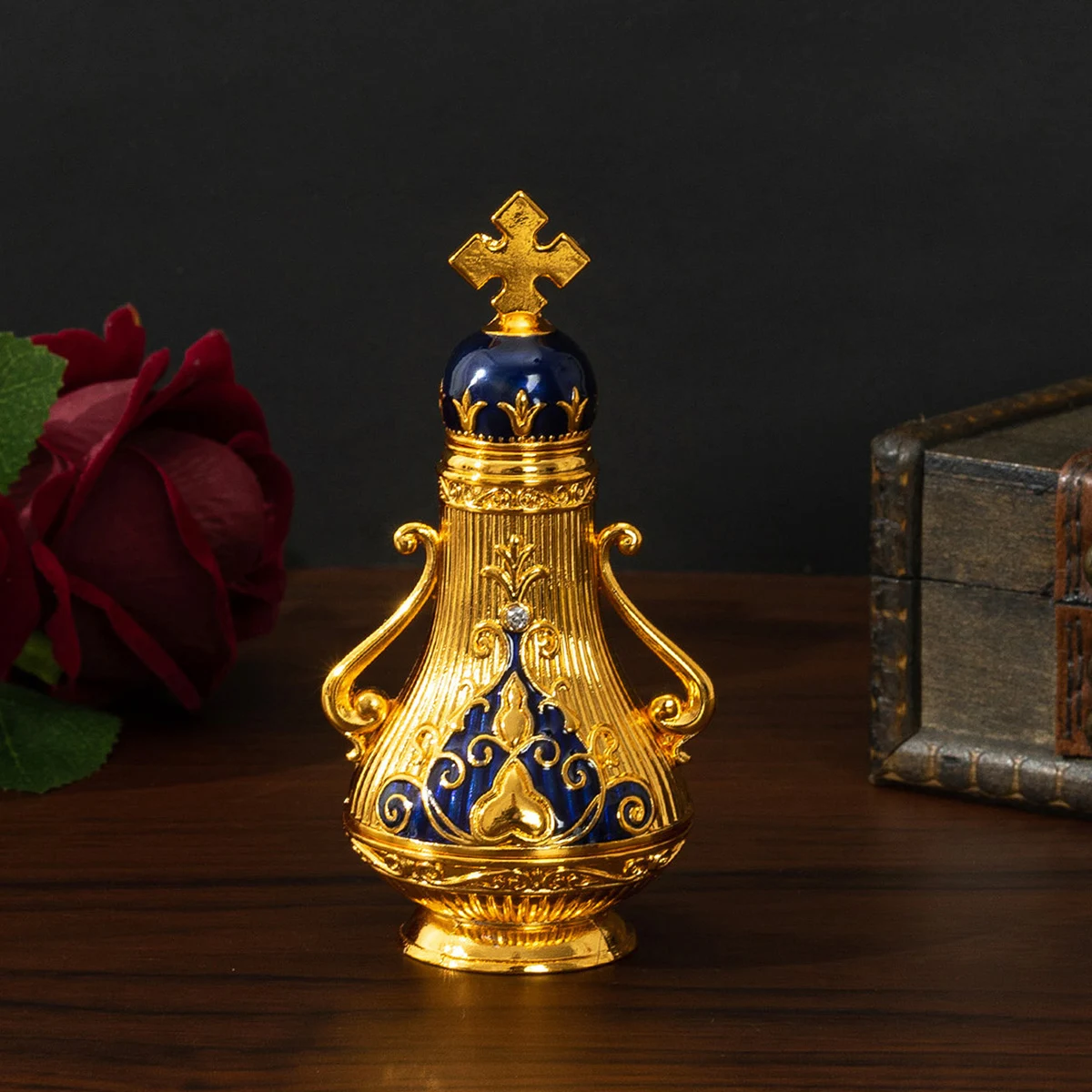 Стеклянный флакон для духов в стиле Ближнего Востока красивый украшенный