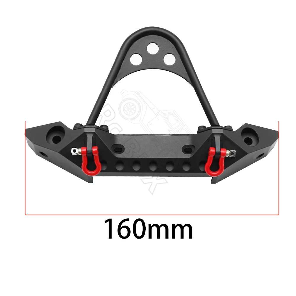 Металлический передний бампер с подсветкой для 1/10 RC Crawler Traxxas TRX4 Axial SCX10 II 90046 & III