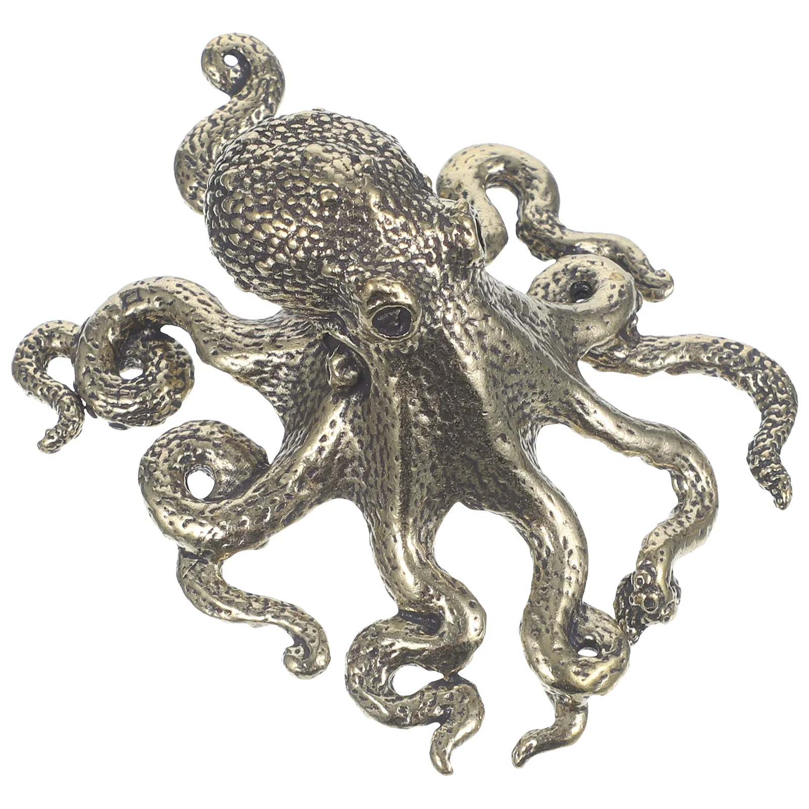

Octopus Brass Decor Statue Figurine Ornament Sculpture Animal Desktop Sea Figurines Home Adornment Shui Feng Figure Chinese