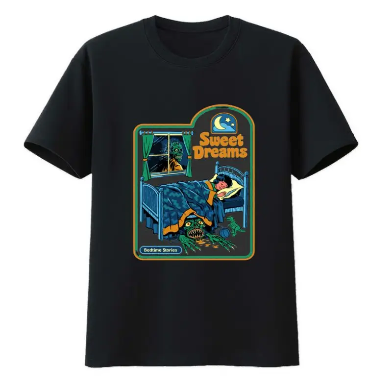 

Sweet Dreams Cotton T-shirts Bedtime Stories Anime Shirt Mens Clothes for Men Men's Clothing Humor Camisetas O-neck Y2k T-shirt