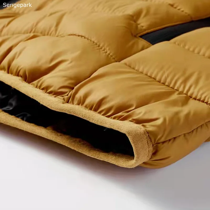 Men's New Vest With Stripped Jacket Zipper For Man Coat With Cotton Inside Warm Winter Outfit For High-Quality Style Big Size