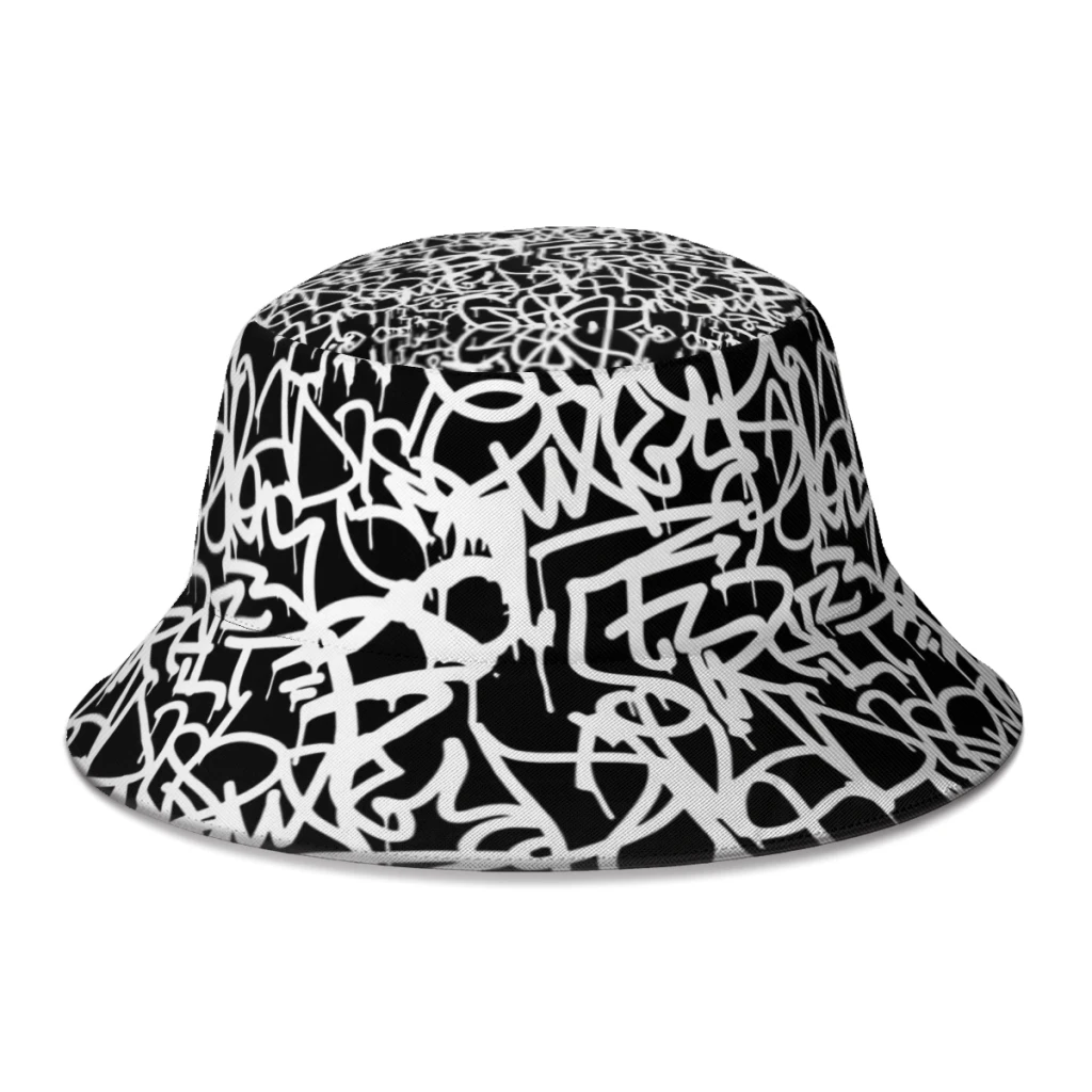 

Street Urban Pattern Graffiti Cool Art Bucket Hat For Women Men Students Foldable Bob Fisherman Hats Panama Cap Streetwear