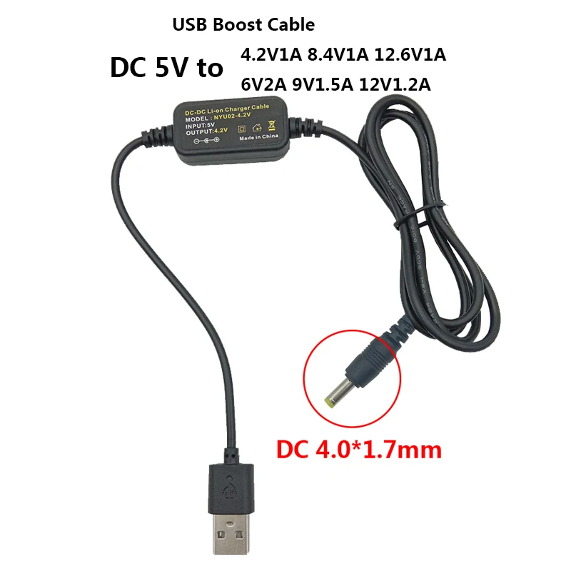 4,0*1,7 мм DC от 5 В до в, В, 1 А, 6 в, 2 А, 9 В, 5 А, 12 В, а, кабель питания, адаптер, линейный шнур, Повышающий Модуль
