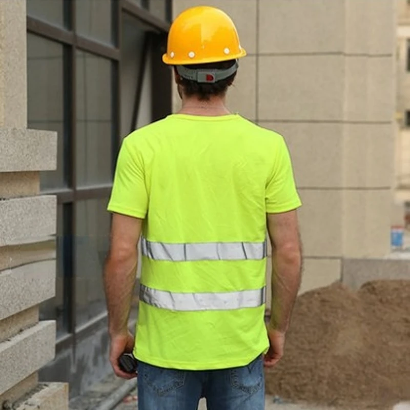 Светоотражающая футболка с высокой видимостью для автомобиля безопасная