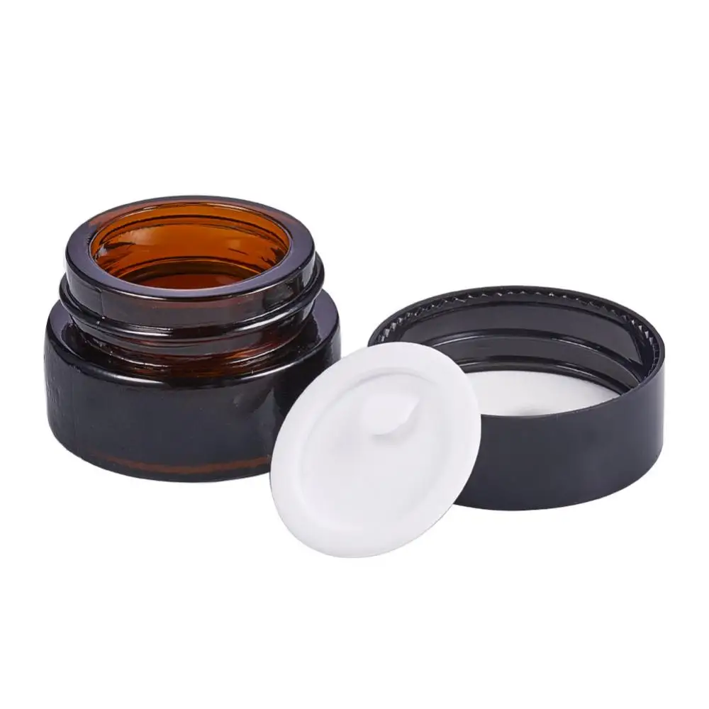 10pcs Round Column Glass Jars with Tampions Small 5g Containers Bottles for Jewelry Bead Storage Creams Lotions Packing Vials