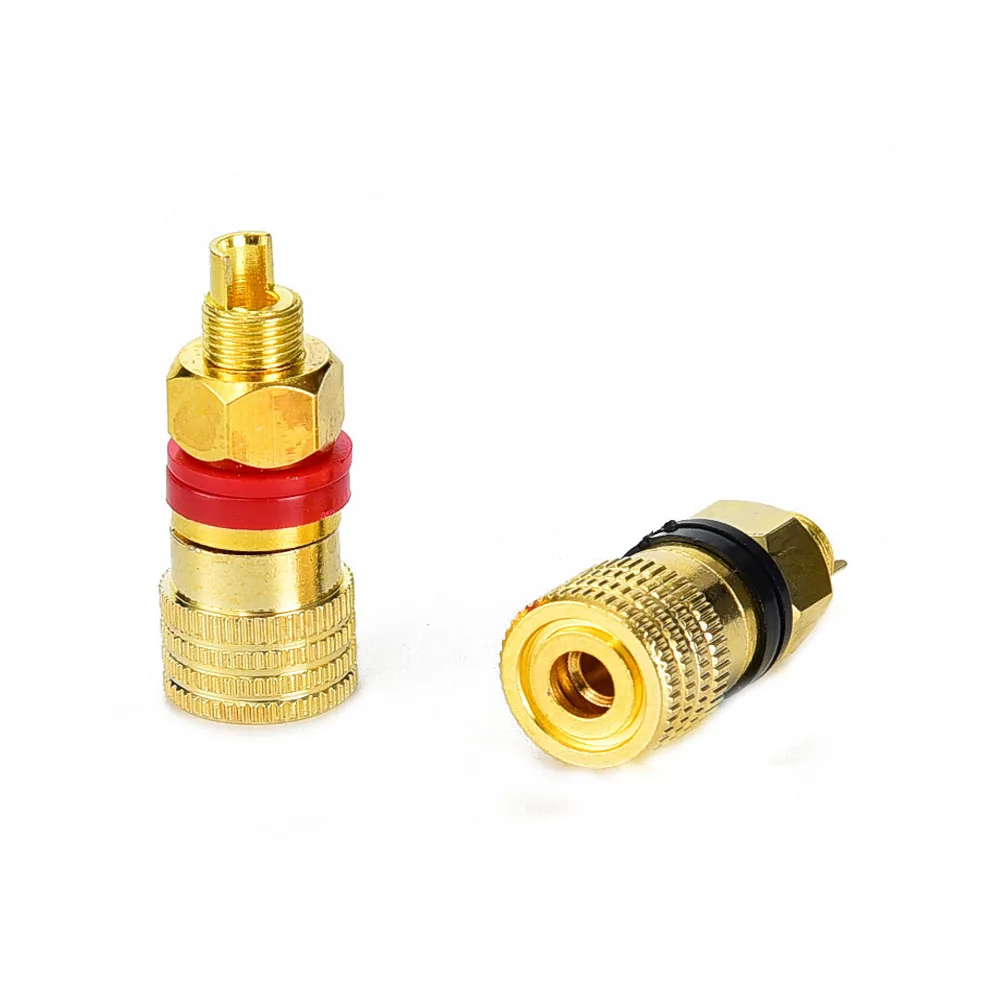 

2PCS Copper High Current Post Terminal Blocks Lithium Battery Connector Binding Post Terminals for Audio Video Amplifier