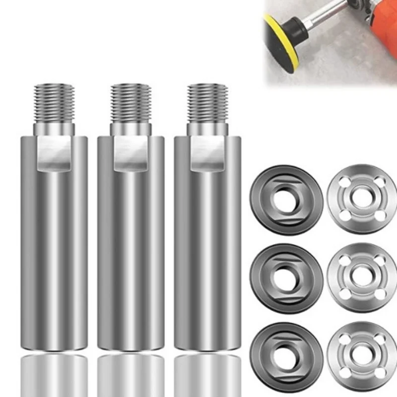 

Angle Grinder Extension Connecting Rod M10 80mm Thread Adapter Extension Shaft Nuts for Rotary Polisher Pad Grinding Connection