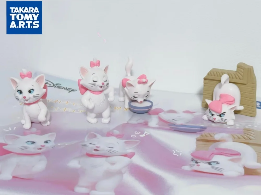 Фото Фигурка Takara Tomy Disney Marie Cat Gashapon в форме аристокота, декоративное украшение для рабочего стола, для взрослых коллекционеров №2