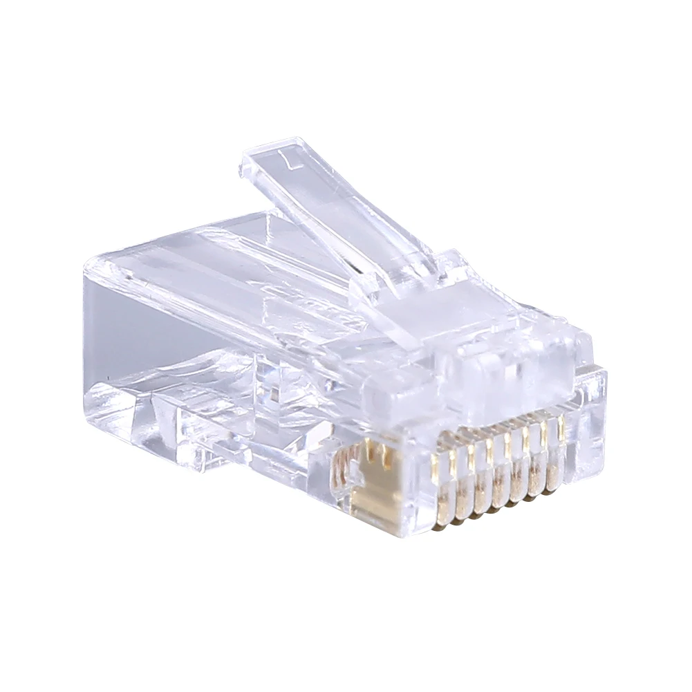 100x гигабитные обжимные разъемы Ethernet 8P8C UTP RJ45 Cat6 разъем неэкранированные