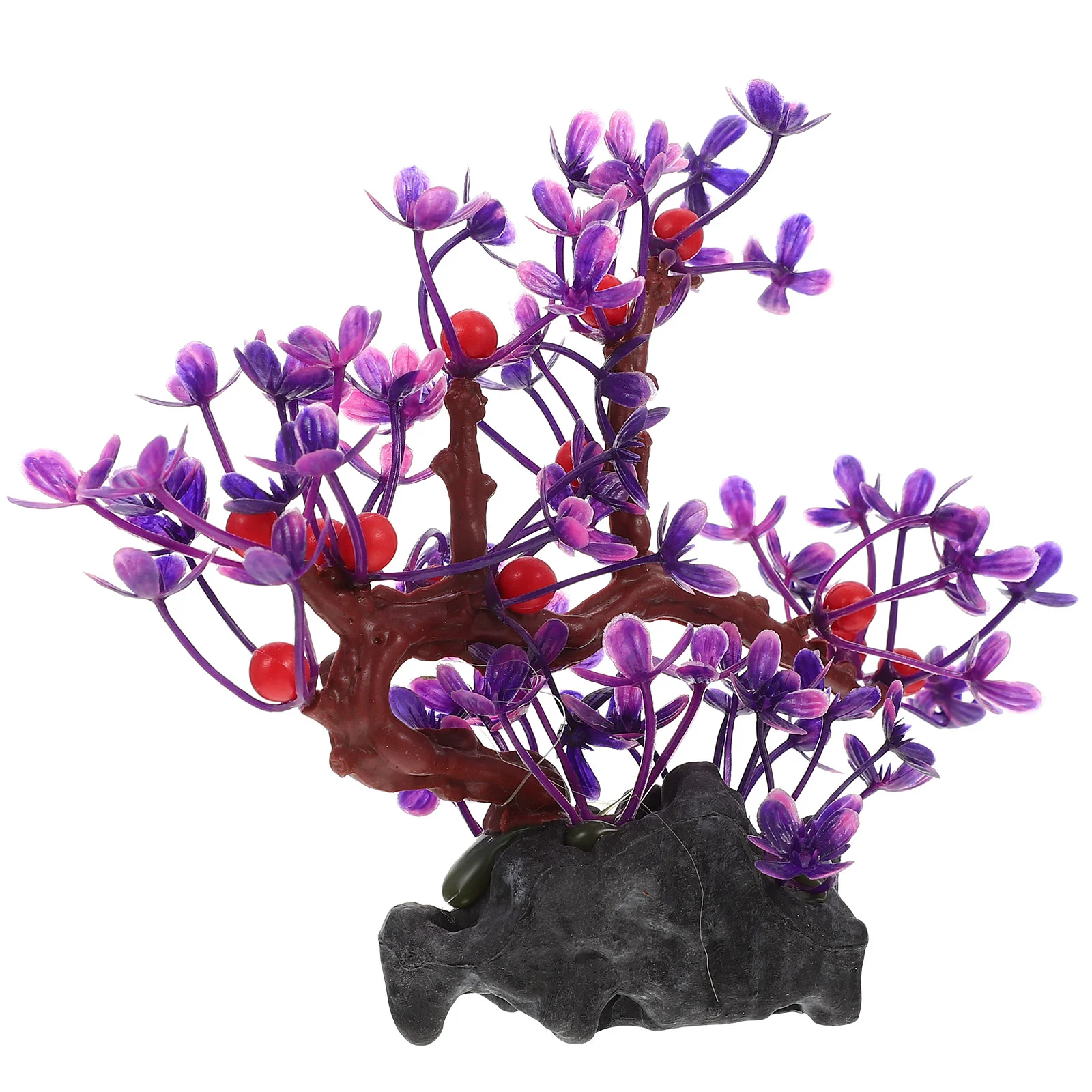 

Аквариумное растение для украшения, имитация водного растения, декоративное пластиковое растение (фиолетовый)