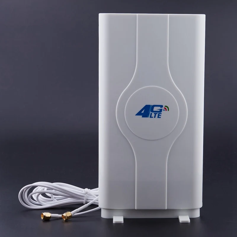 Фото Мобильная антенна 3G 4G Lte 700-2600 МГц 88 дБи, усилитель со штекером, панельная антенна Mimo + 2 метра №5