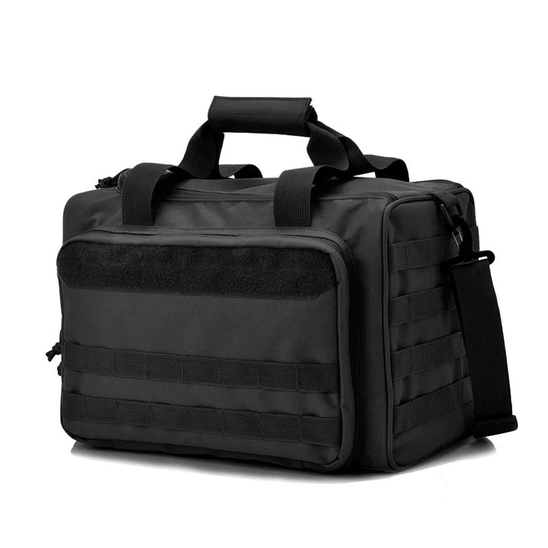 

Shooting Range Bag Molle System Outdoor Hunting Accessory Nylon Tactical Gun Case Pack Pistol Tools Shoulder Bag Sniper Black