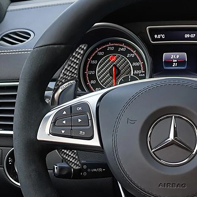 

Carbon Fibre Steering Wheel Shift Paddles Extension For Mercedes-Benz GLC GLA AMG MB S EQS GT A35 GLS63 CLA45 GLE63 CLS63 SL63
