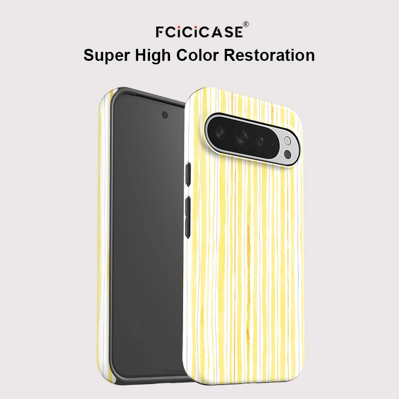 Фото Чехол для телефона Fcicicase PC + TPU 2 в 1 для Google Pixel 10 9 Pro XL 10 10A 7A 8A 8 9 Pro с полосатым рисунком, ударопрочный. №3