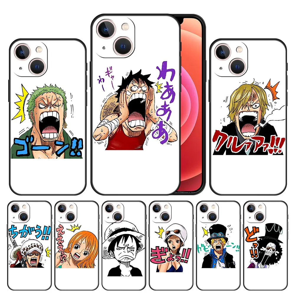 

Phone Case Cover for iPhone 11 12 13 Pro Max Xs 7 8 Plus 6 5 SE XR Mini Matte Coque TPU Print Silicone Surprised One Piece