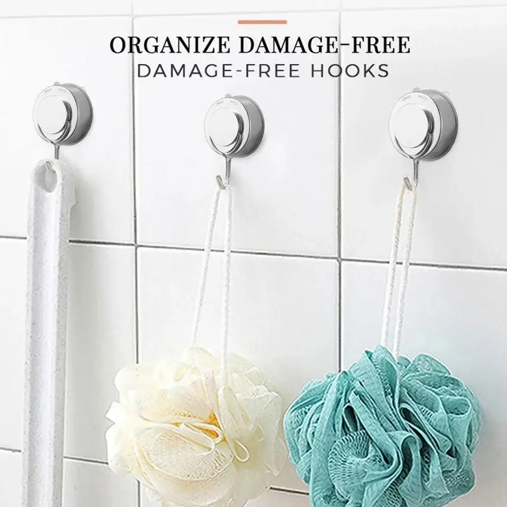 

Round Strong Vacuum Plastic Holder Suction Cup Seamless Hanging Organizer Removable Home Bathroom Accesorios Hook X8c7
